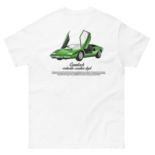 Lamborghini Countach White Tee - vvelocita